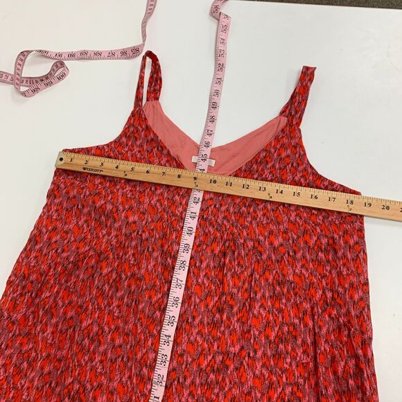 Joie Tea Rose Maxi Dress Womens S Small Red Pink Sleeveless Tiered Boho Lined - Picture 9 of 16